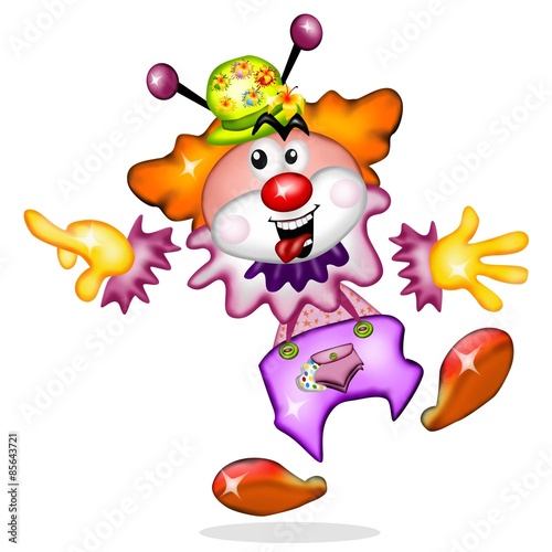 Fotografie clown cartoon bis