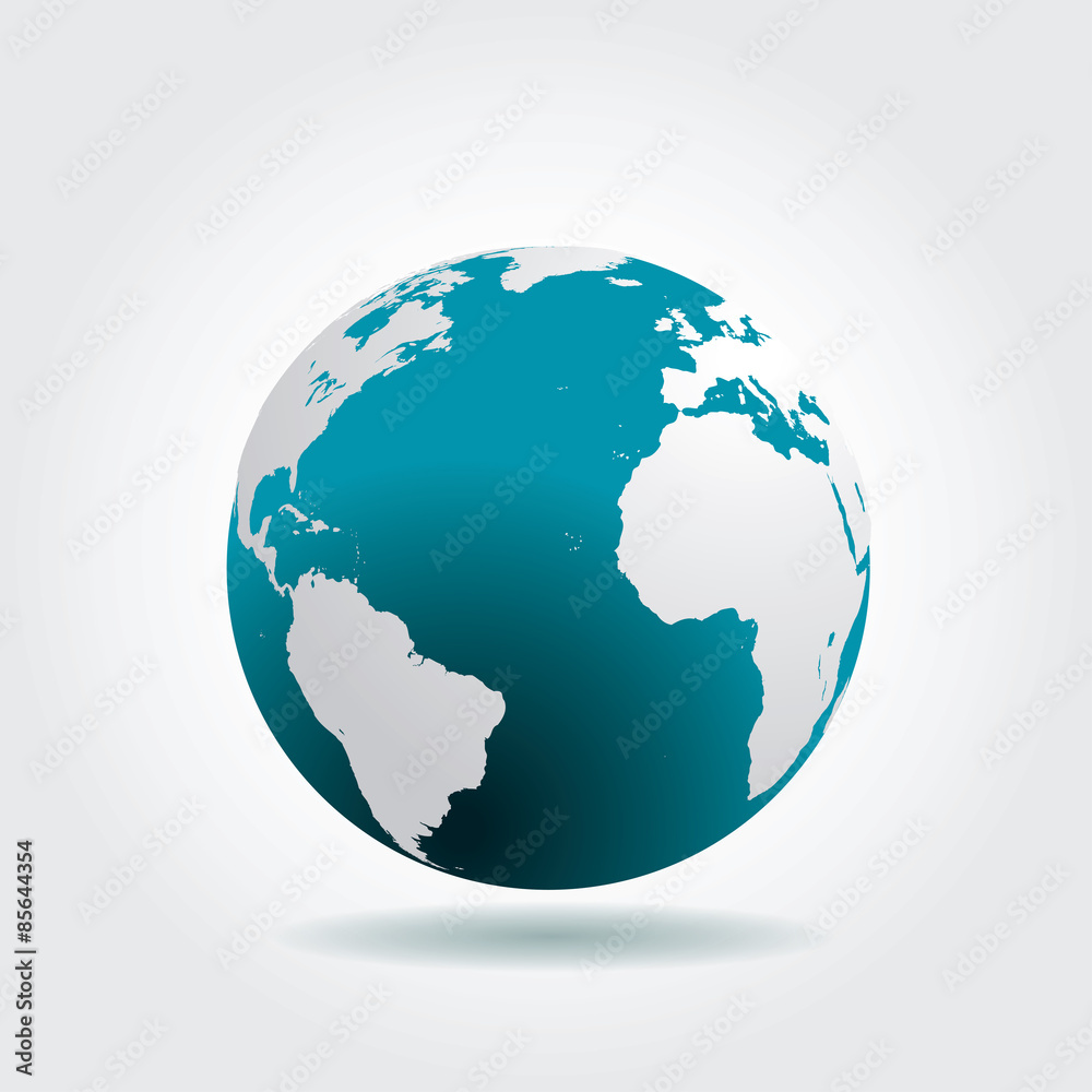 Fototapeta premium blue globe clean