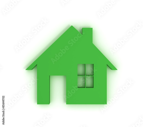 Green house with clipping path