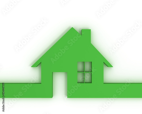 Green house with clipping path