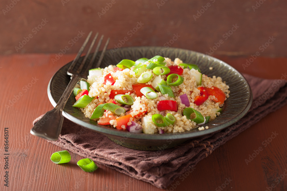 healthy quinoa salad with tomato cucumber onion chives healthy quinoa salad with tomato cucumber onion chives