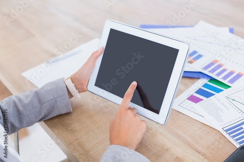businesswoman using a tablet