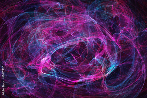The magical form of pink blue purple smoke. abstract background