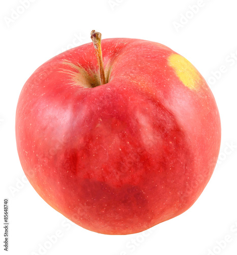 Red-yellow Jonathan apple, isolated, white background photo