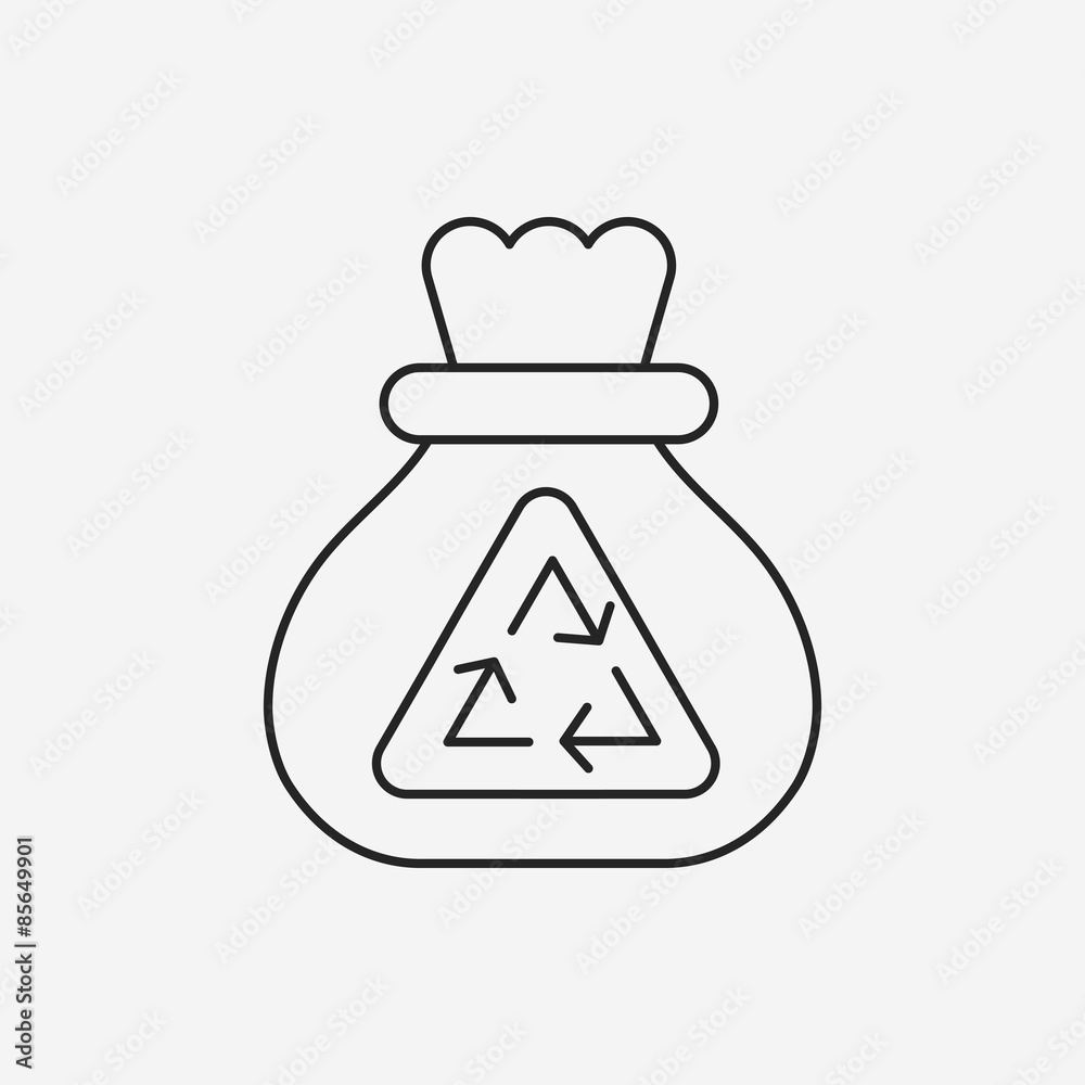 Environmental protection concept recycled garbage line icon Environmental protection concept recycled garbage line icon