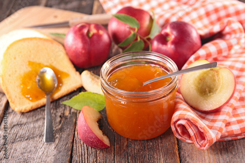 peach jam and brioche