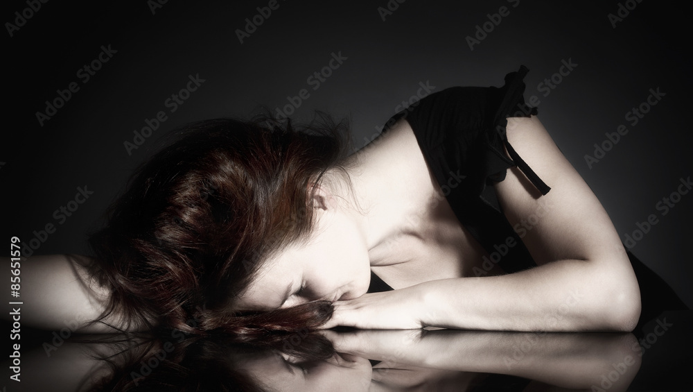 Woman with Closed Eyes Dreaming Woman with Closed Eyes Dreaming
