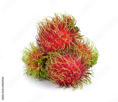 rambutan fruit isolated on white background