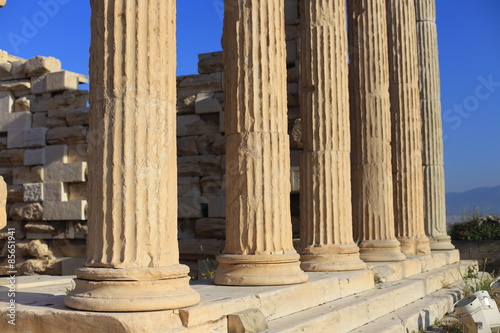 Classic Greek columns  Acropolis  Athens 