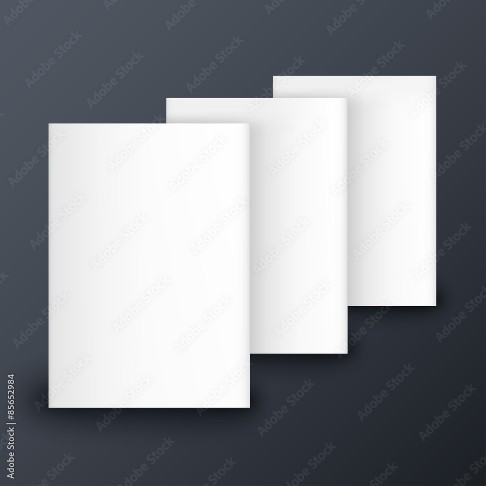 Realistic white paper Realistic white paper