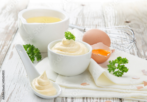 Принти на полотні Mayonnaise in bowl