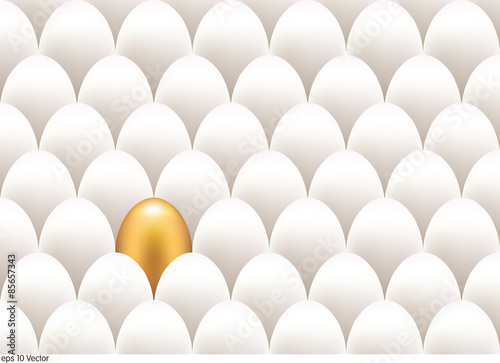 Golden egg standing out from the others