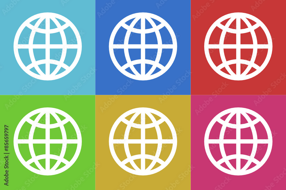 earth vector icons set earth vector icons set