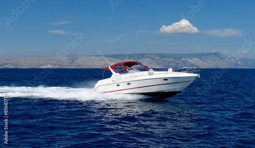 Motor speed boat photo