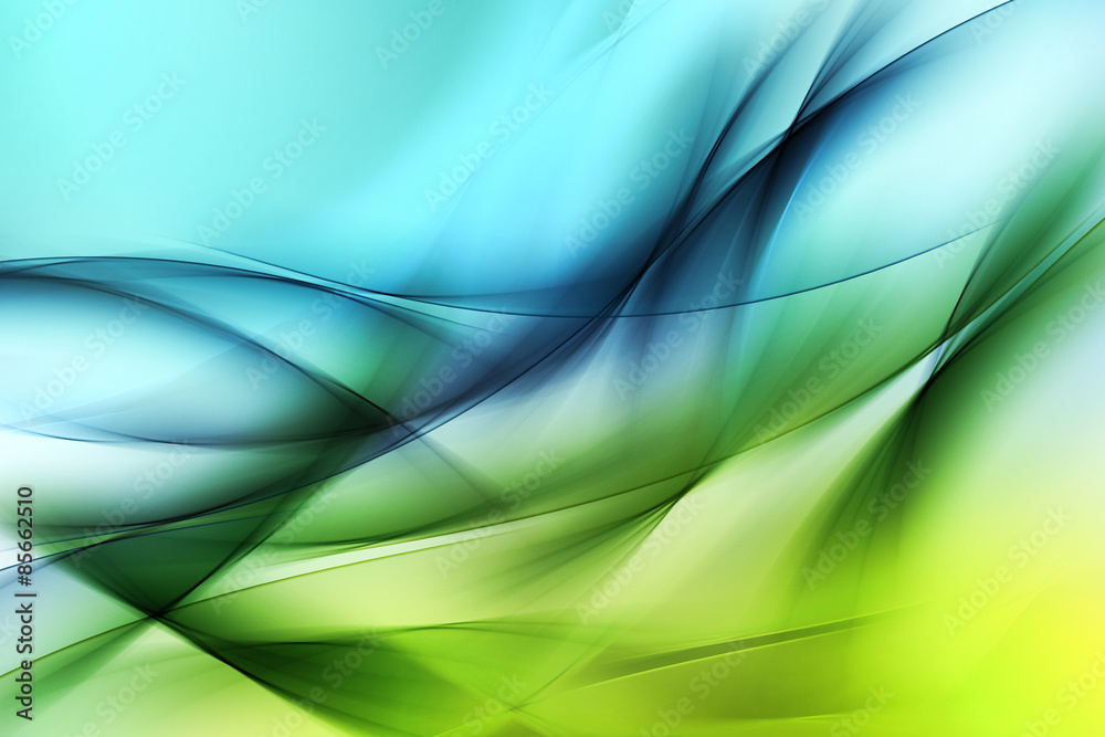 Blue Green Abstract Design Background - obrazy, fototapety, plakaty 