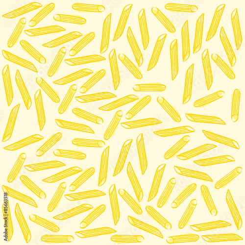 Penne pattern Italian pasta.Vector illustration