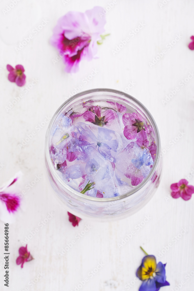 Flower ice cubes Flower ice cubes