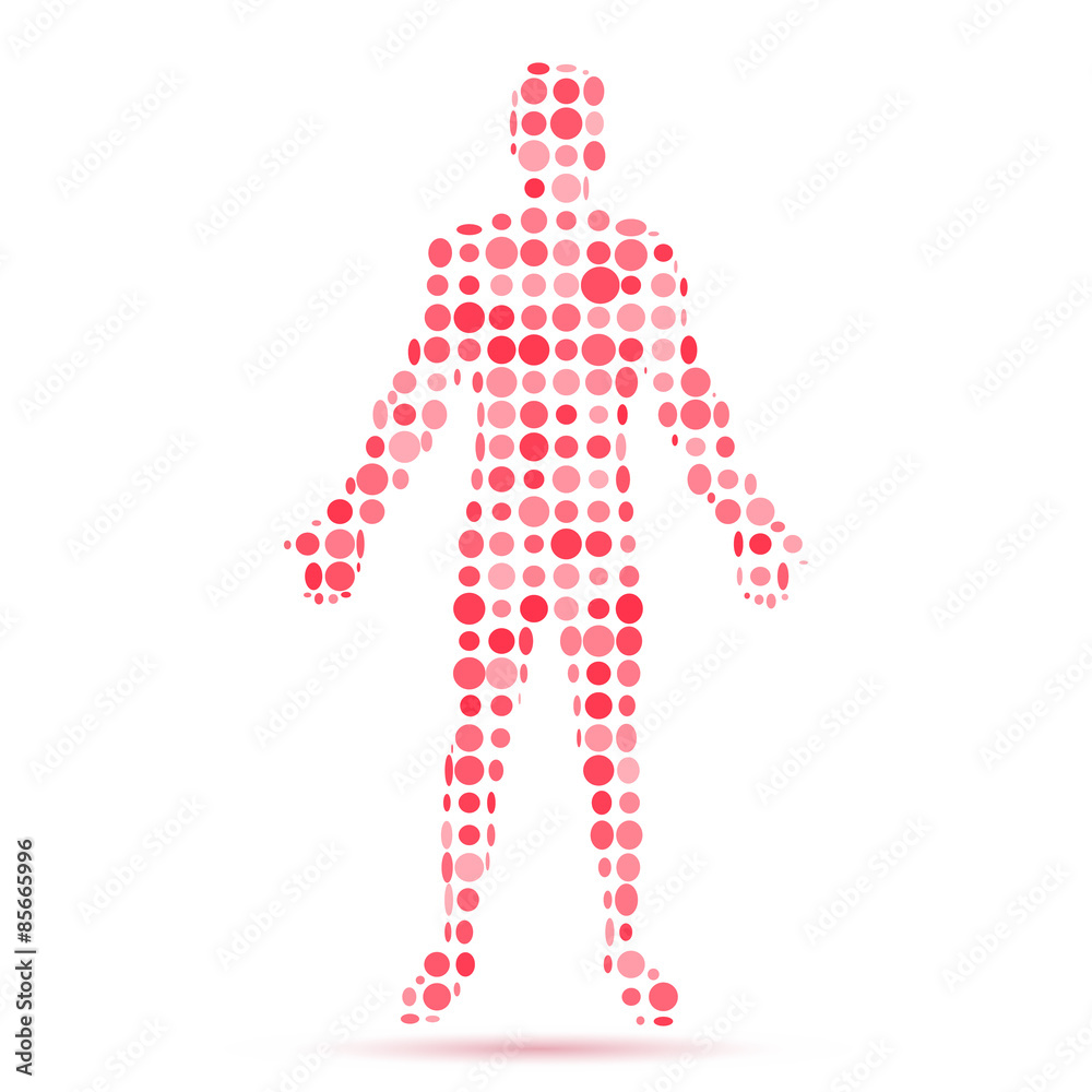 Abstract model of man consisting of circles Abstract model of man consisting of circles