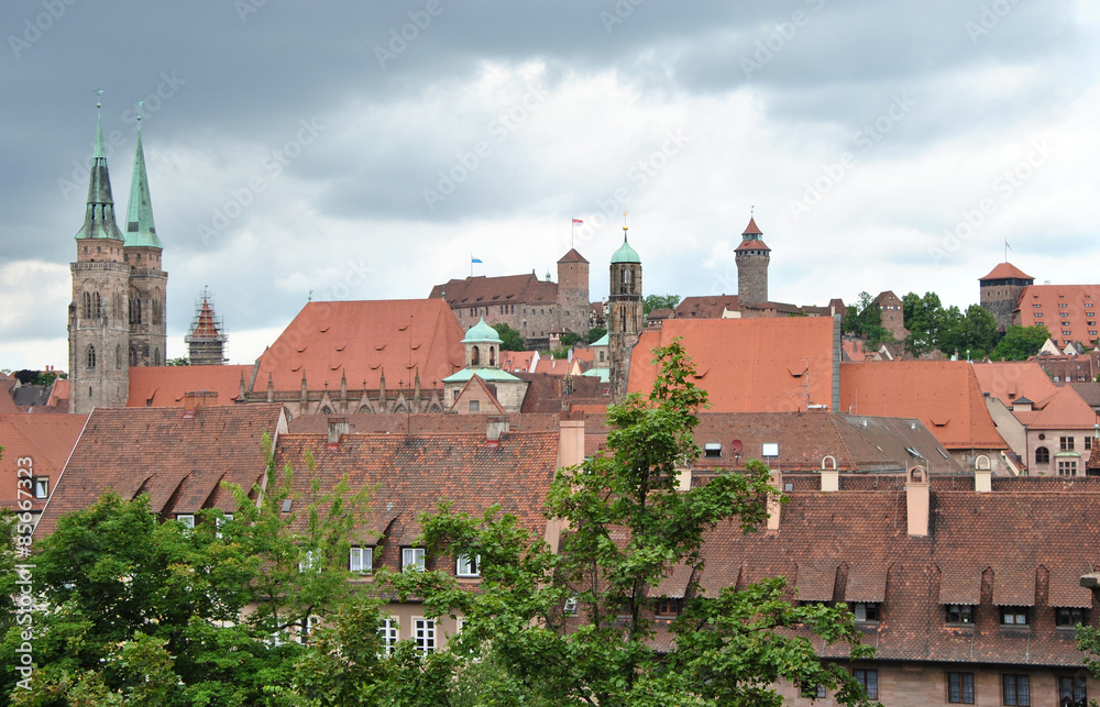 Nürnberg - Blick über Altstadt 