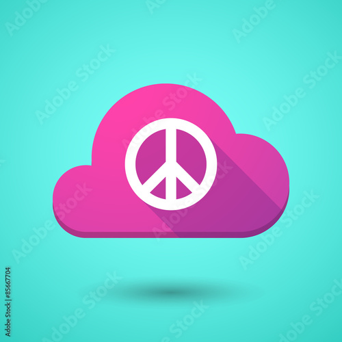 Cloud icon with a peace sign