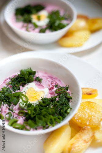 Cold beetroot soup