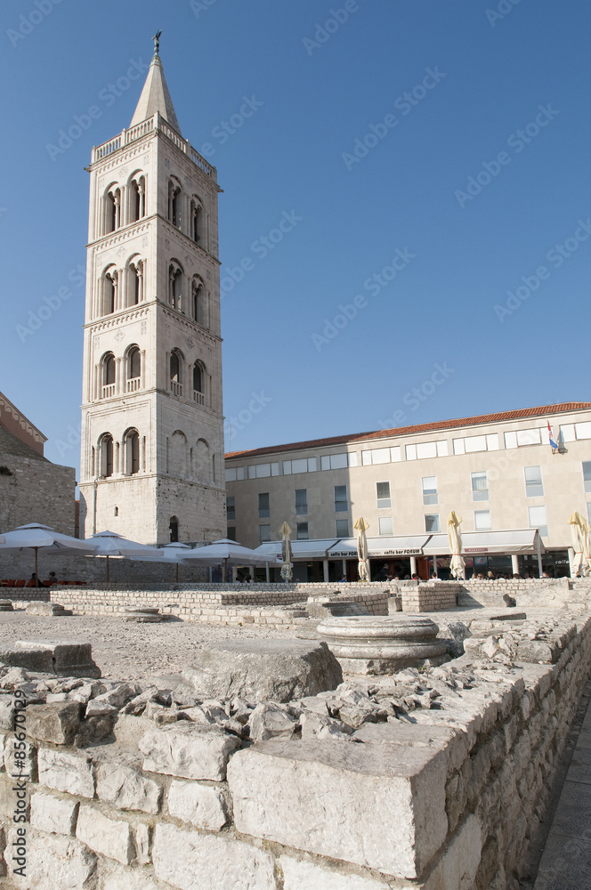 Church of st. Donat, a monumental building from the 9th century in Zadar, Croatia