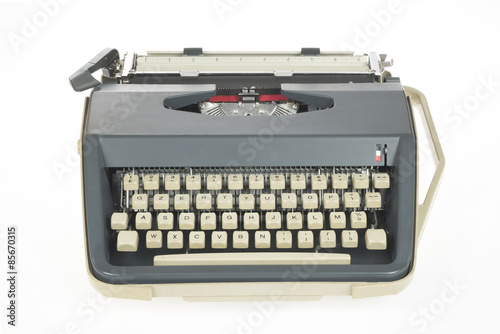 typewriter isolated on white