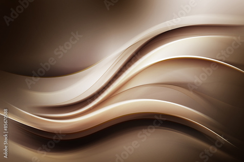 Gold Brown Modern Abstract Waves Background