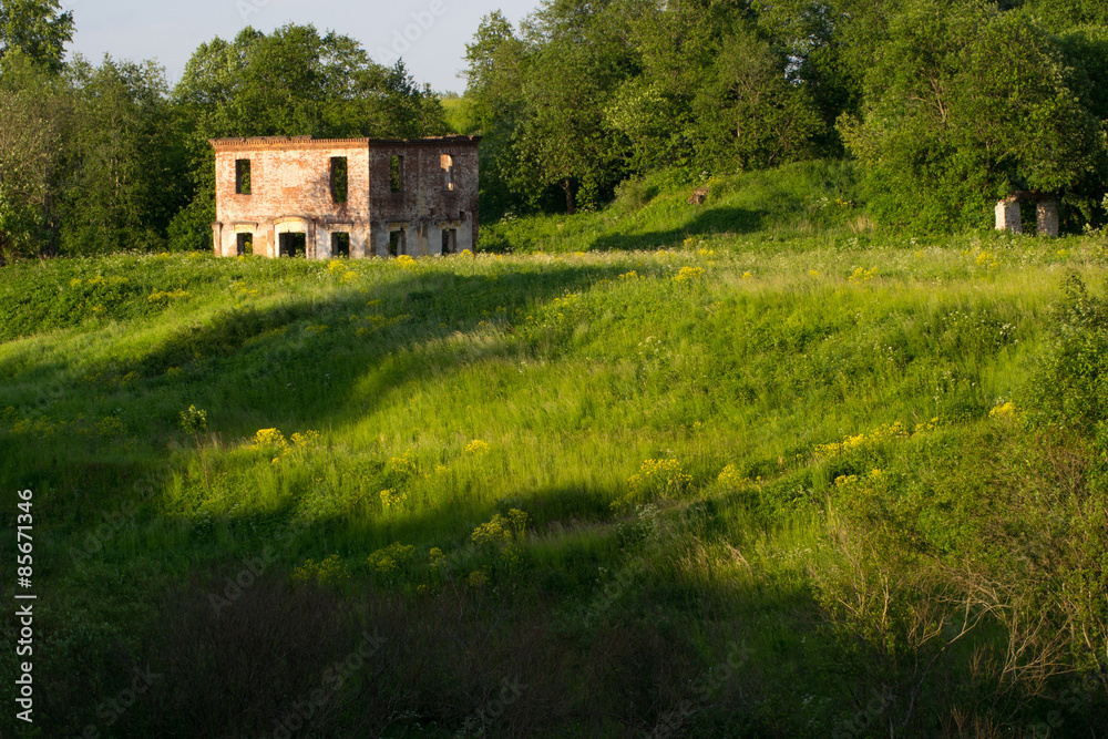 Obraz premium destroyed building
