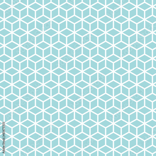 Cubes Retro Seamless Pattern Turquoise