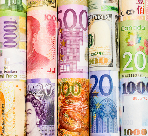 Colorful of Money Roll