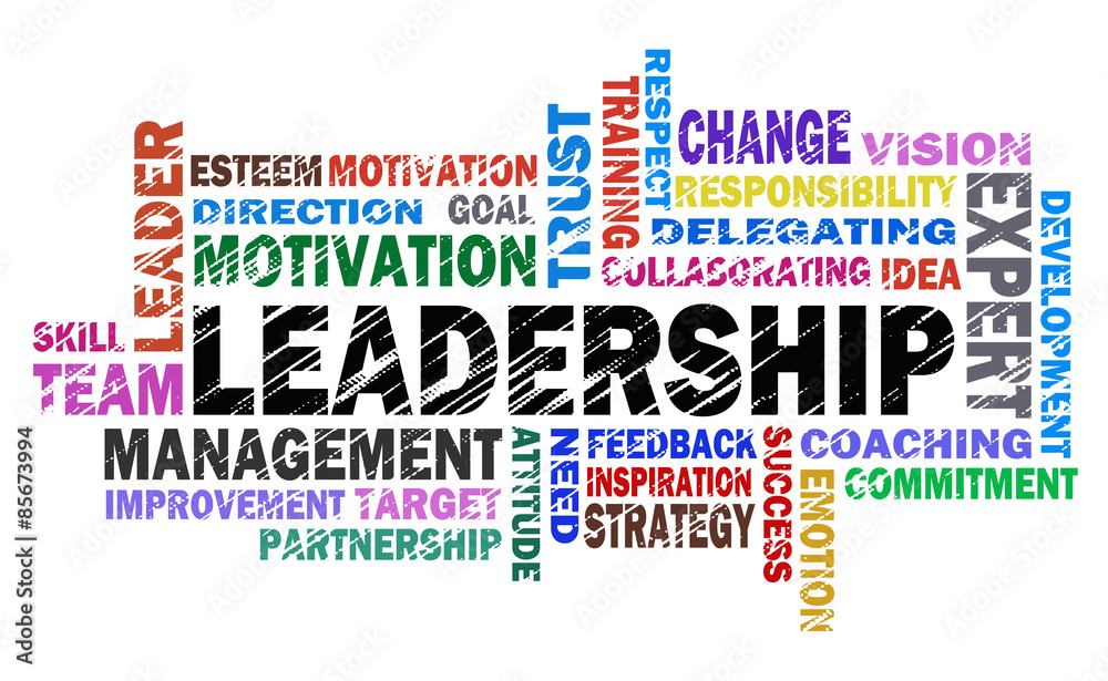 Obraz premium leadership word cloud