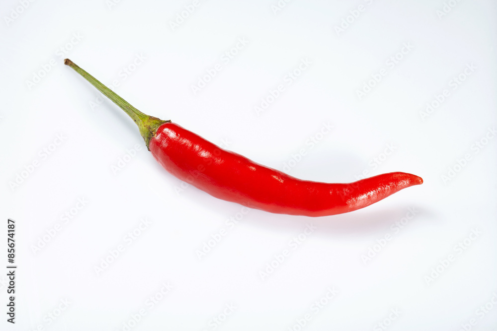 Hot red chilli or chillipepper isolated on white background Hot red chilli or chillipepper isolated on white background