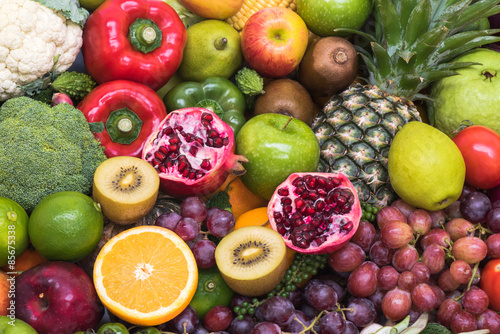 Fototapeta Naklejka Na Ścianę i Meble -  Nutritious fruit and vegetables organic for healthy