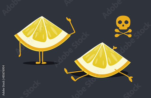 Lemon characters: Rotten lemon