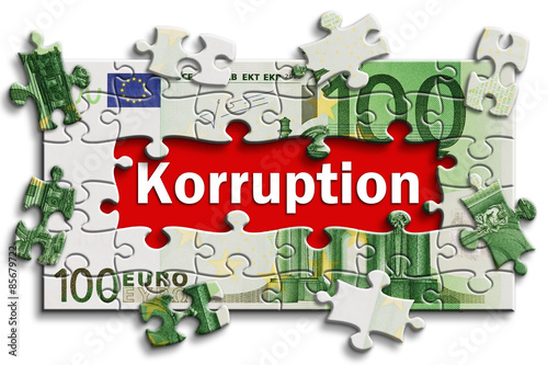 Geldscheinpuzzle - Korruption