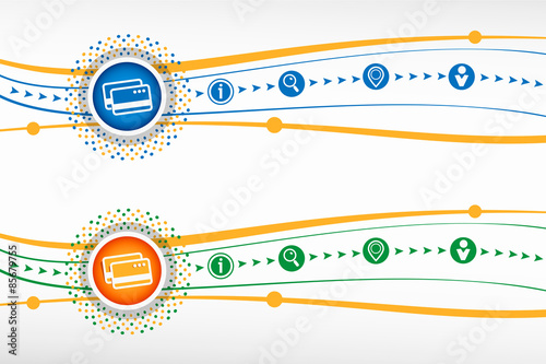 Bank credit cards sign on background for banner