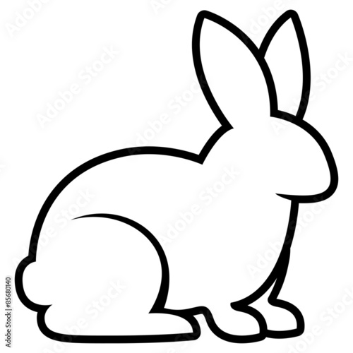 Stylized Rabbit Illustration Isolated On White Background