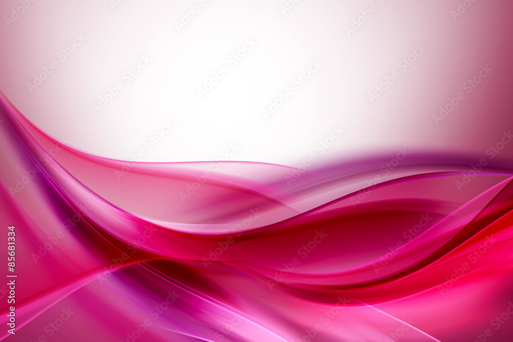 Pink Purple Abstract Waves Background - obrazy, fototapety, plakaty 