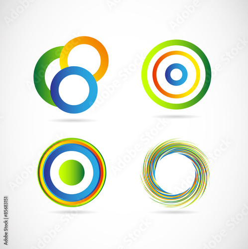Abstract circle logo set