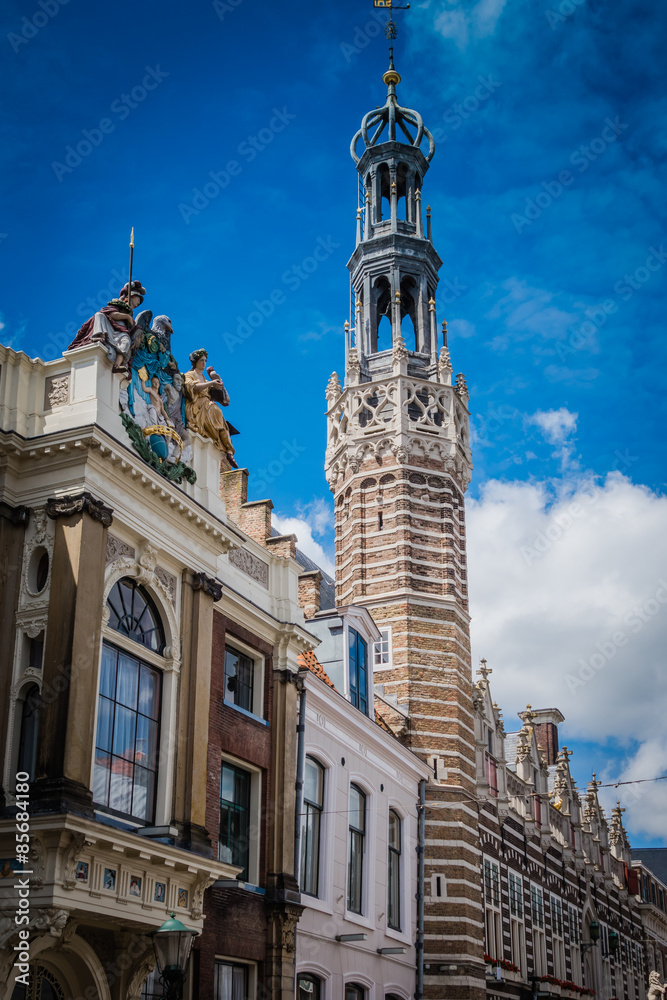 Obraz premium Historische Altstadt in Alkmaar Nordholland Niederlande