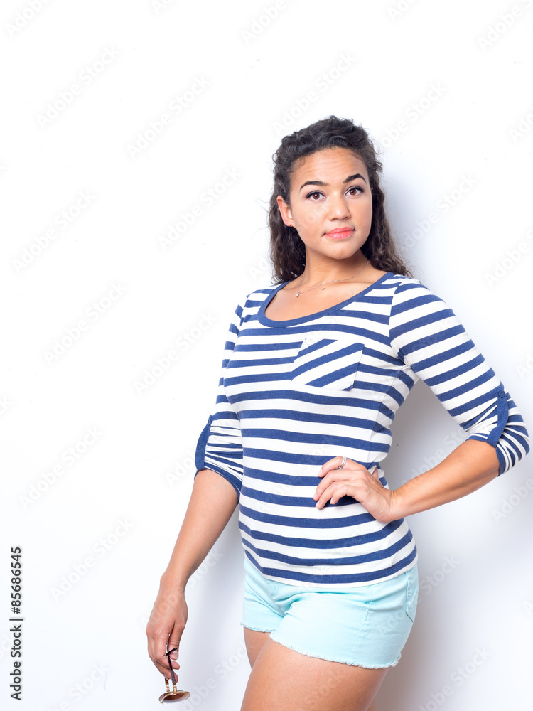 Young Cute Female With Fun Summer Look