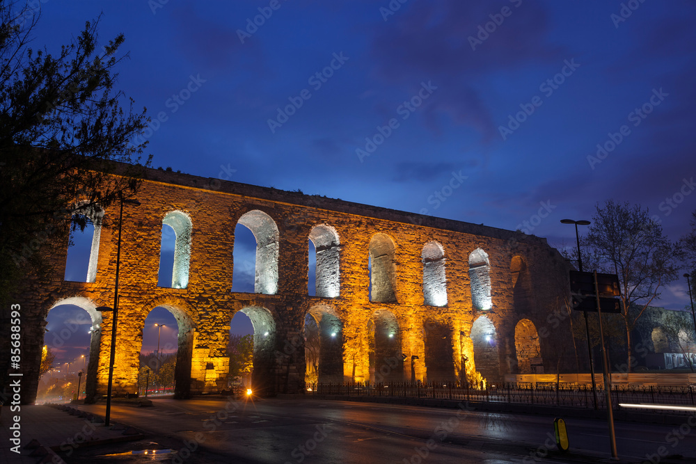 Historical aqueduct at Fatih, Istanbul
