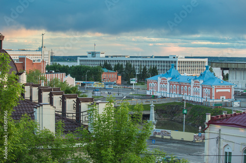 Architecture of Tomsk city. Russian Federation