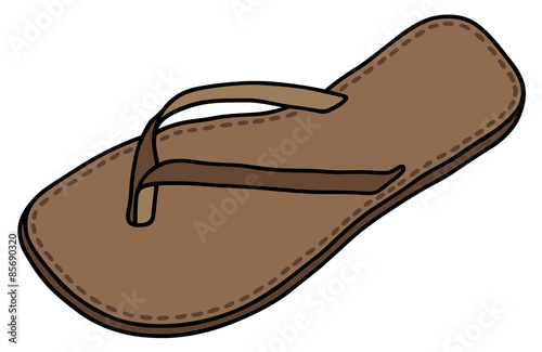 Hand drawing of a leather sandal