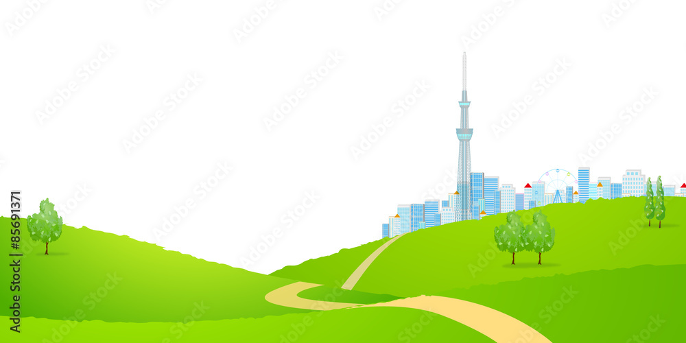 Fototapeta premium 東京 風景 背景