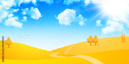 秋　空　背景