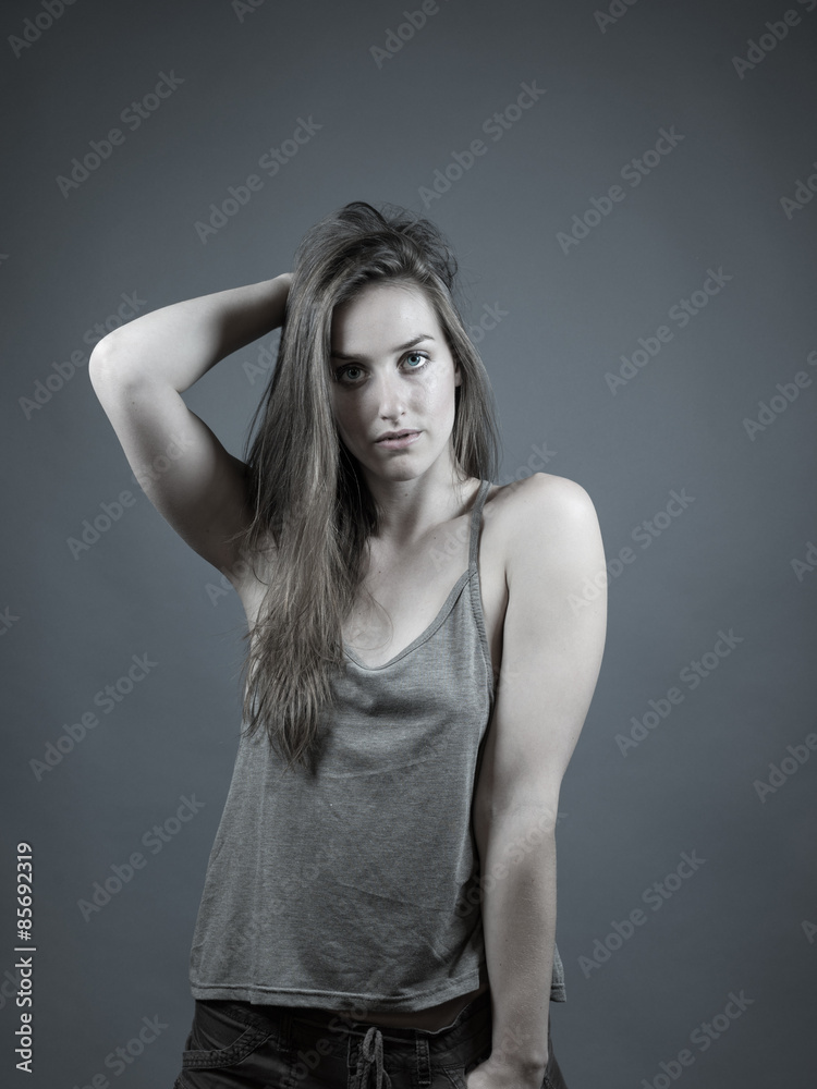 Naklejka premium Slender Caucasian Female Portrait
