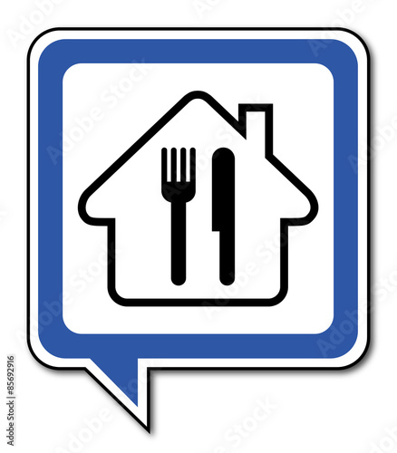Logo maison et restaurant.