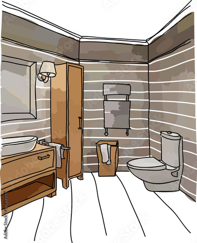 Luxury bathroom interior
